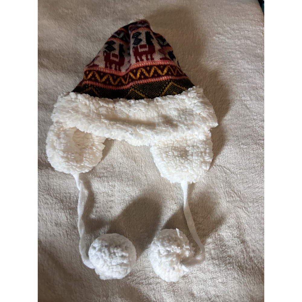 Llama Beanie Fleece Lined Hat‎ New